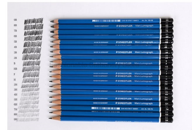STAEDTLER 100 G20 bleu barre dessin crayon ensemble de 20 degrés en étui en étain professionnels dessin bureau école crayon pour enfant