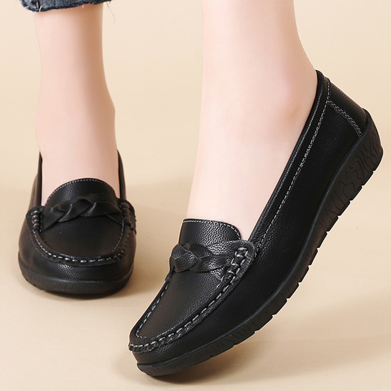 Women Shoes Soft Leather Women's Loafer Flats – Vicedeal