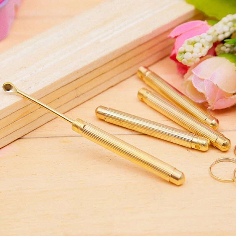 Falten Typ Gold-Farbe Ohrenschmalz Reiniger Tragbare Ohr Wachs Entfernen Werkzeuge Ohr Löffel