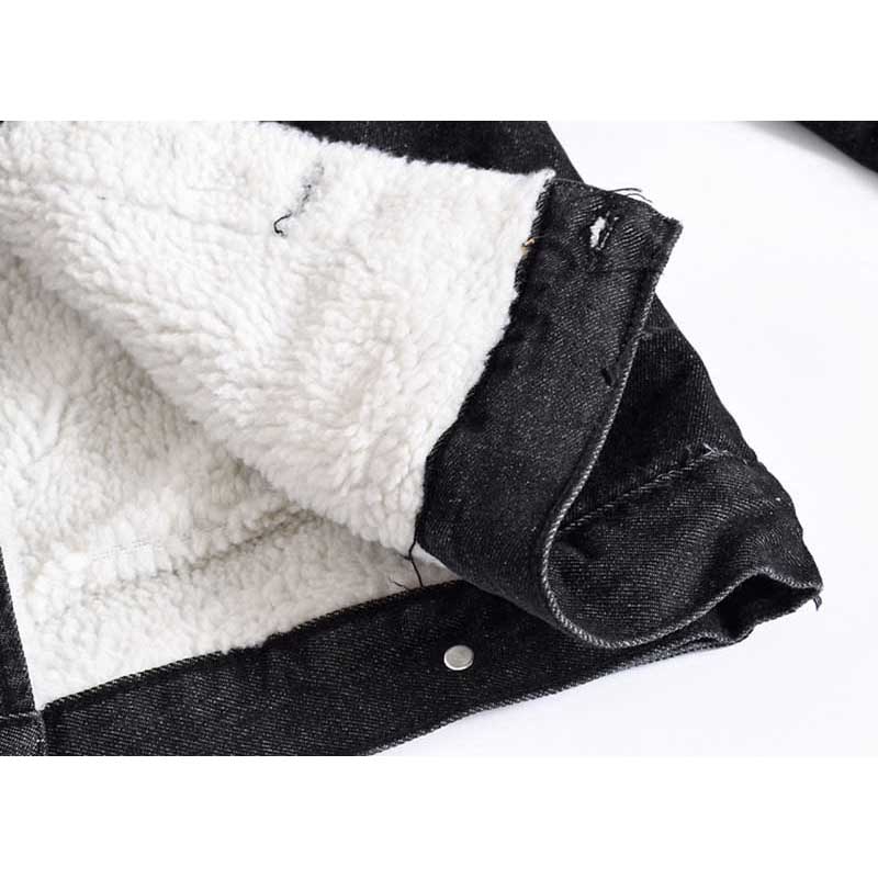 Autumn Winter Cowboy Denim Fleece Jacket Men Casual Jeans Jacket and Coat Slim Fit Korean Style OUTWEAR Washed Cotton Clothing