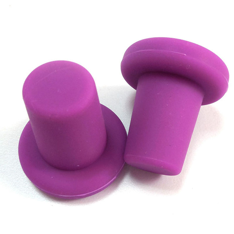 Bouchons colorés en silicone pour bouteille de vin,accessoire pour préserver et conserver le vin en famille ou au bar, , sûr et sain, 6 couleurs: Deep purple