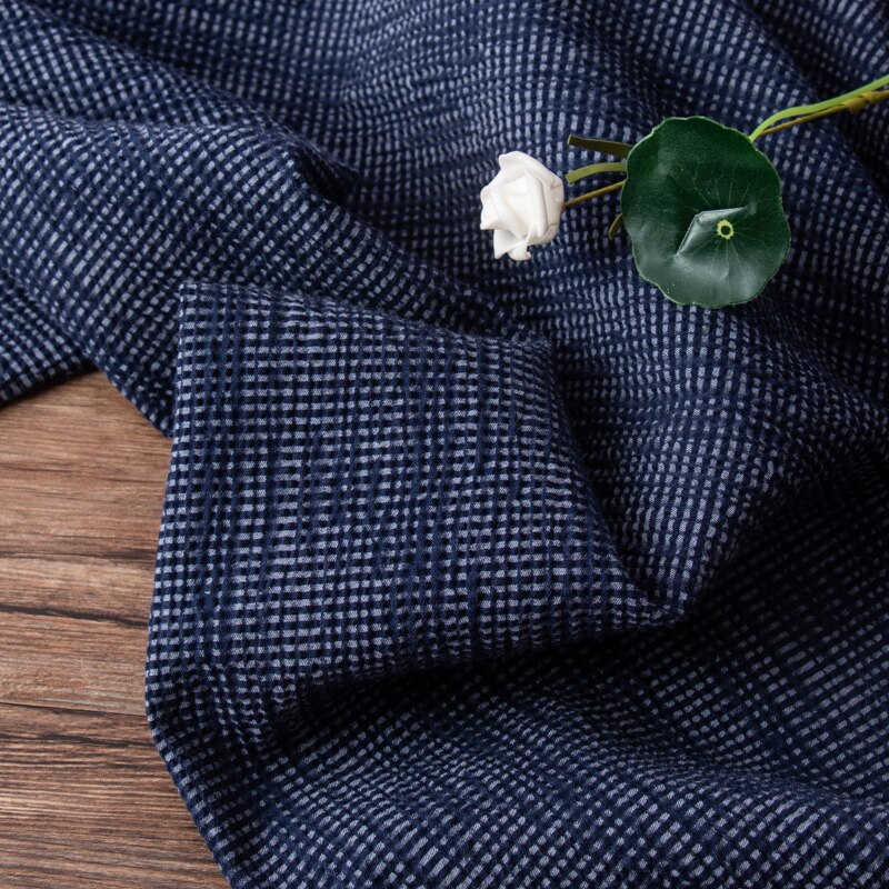 cotton Tencel fabric Elastic wrinkle texture tissu brand custom clothing cheongsam Top Dress Gown material