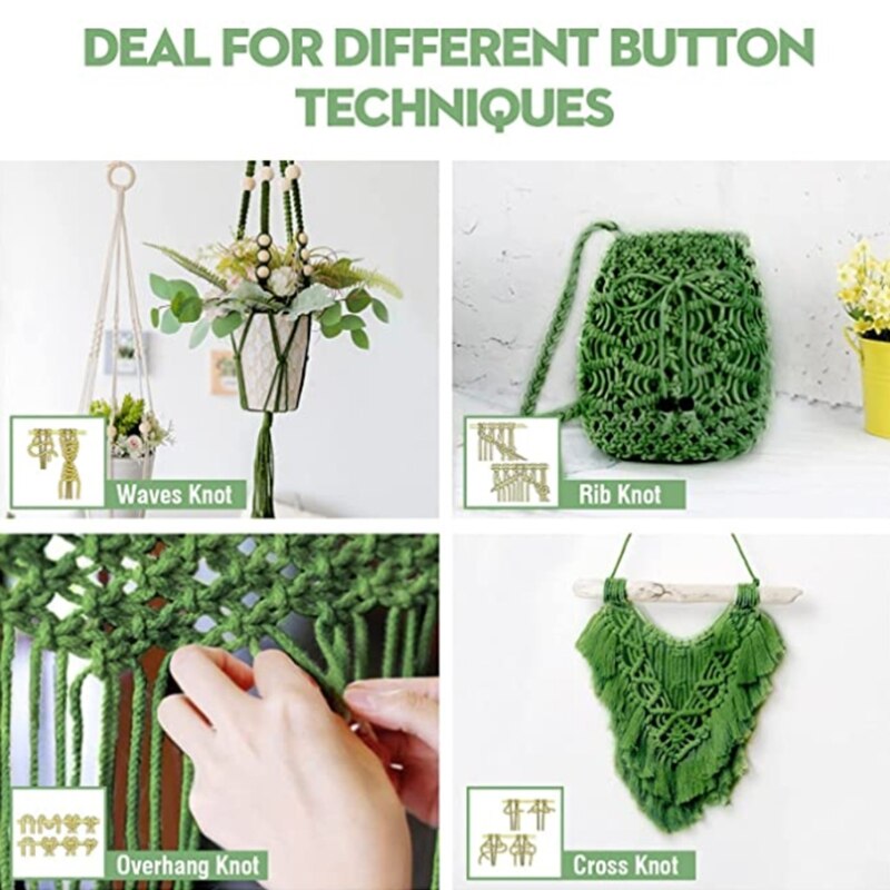 Cordón de macramé de 3mm y 109 yardas, cuerda de hilo de algodón Natural para hacer macramé, colgador de pared, planta, atrapasueños