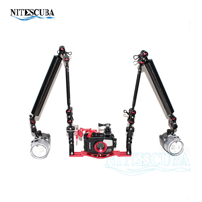 NiteScuba Diving Carbon Fiber Float Arm Buoy for strobe light S2000 YS D2 tg5 RX100 underwater camera housing case photography