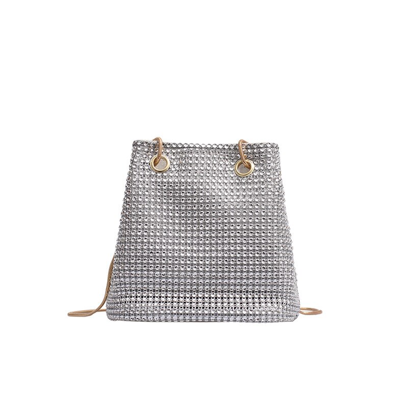 Flash Diamond Crossbody Tas Vrouwen Kleine Handtassen Dames Schouder Luxe Modeketen Telefoon Emmer Vrouwen Ketting Zakken