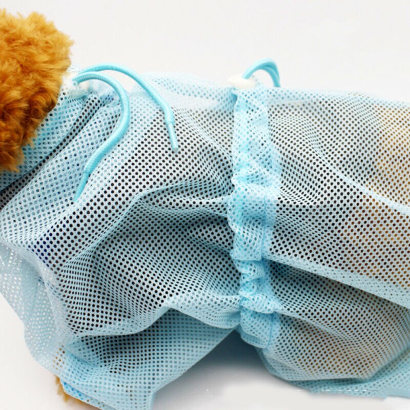 Bolsa de baño de malla para gatos, bolsas de lavado ajustables para mascotas, recorte de uñas de baño, inyección, antiarañazos