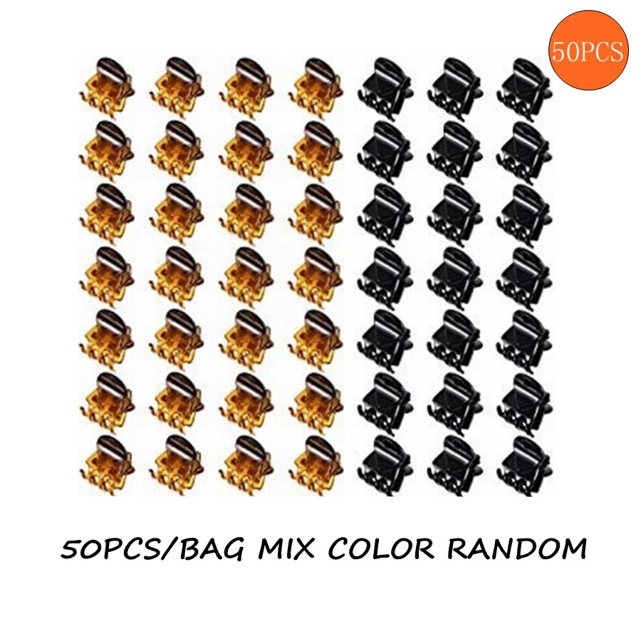 100 stuks 1.5cm/1cm zwart/bruin/transparante mini haarklemmen plastic klemmen klemmen kleine kaak voor meisjes en vrouwen, acc 101: Acc 101-50 stuks mix / 1.5cm(0.59 inch)