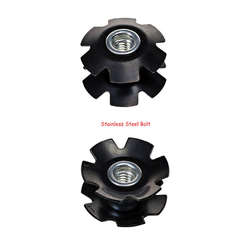 Fiets Schroefdraad Voorvork Stuurinrichting Onderdelen Mtb Racefiets Steering Pijp Flens Ster Moer 1-1/8 "Fiets headset Moer: 1 pair Nut