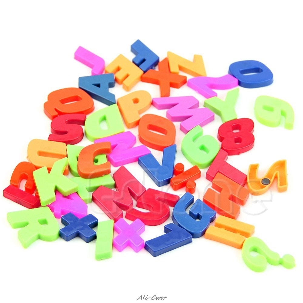 Magnets Teaching Alphabet Set Of 42 Colorful Magnetic Fridge Letters & Numbers