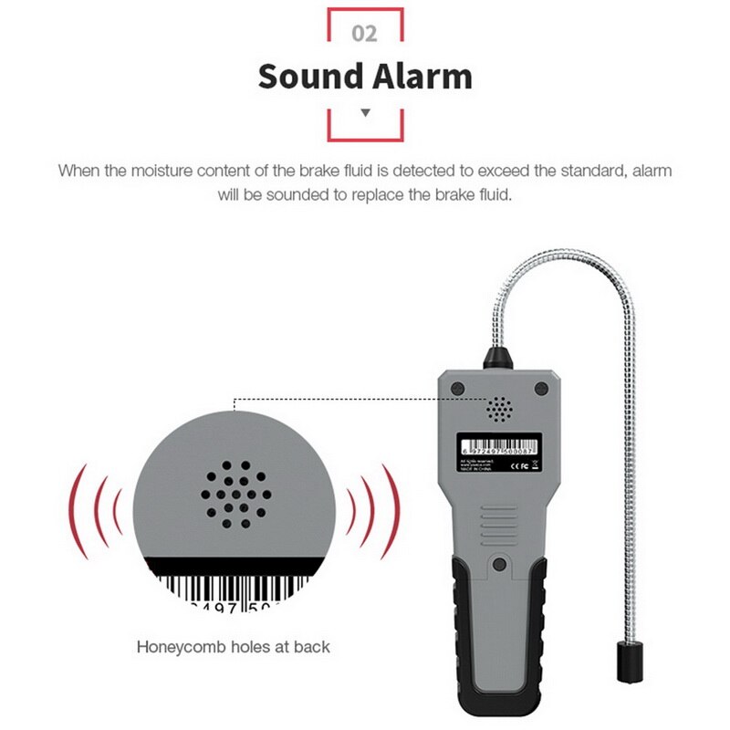 Digital Brake Fluid Tester for DOT3 DOT4 DOT5.1 Water Content Detector LED Display Car Accessories Oil Test Pen