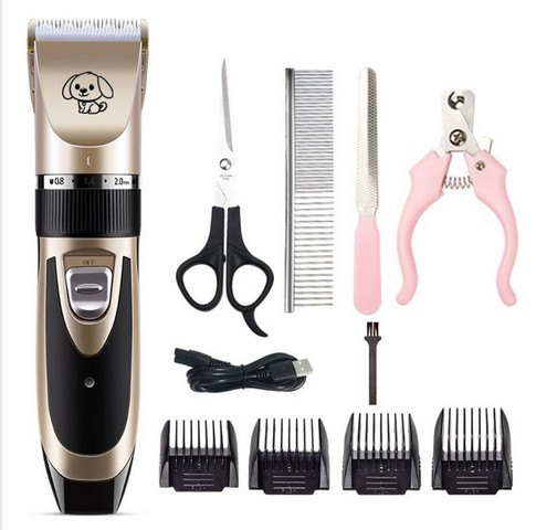 Low-Noise Oplaadbare Hond Haar Trimmer Cutter Machine Huisdier Kapsel Usb Elektrische Grooming Huisdieren Hair Cut Clipper: D