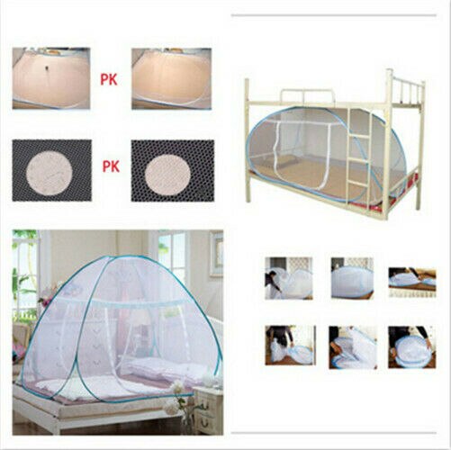 Pop Up Camping Tent Bed Canopy Mosquito Net Full Queen King Size Netting Bedding