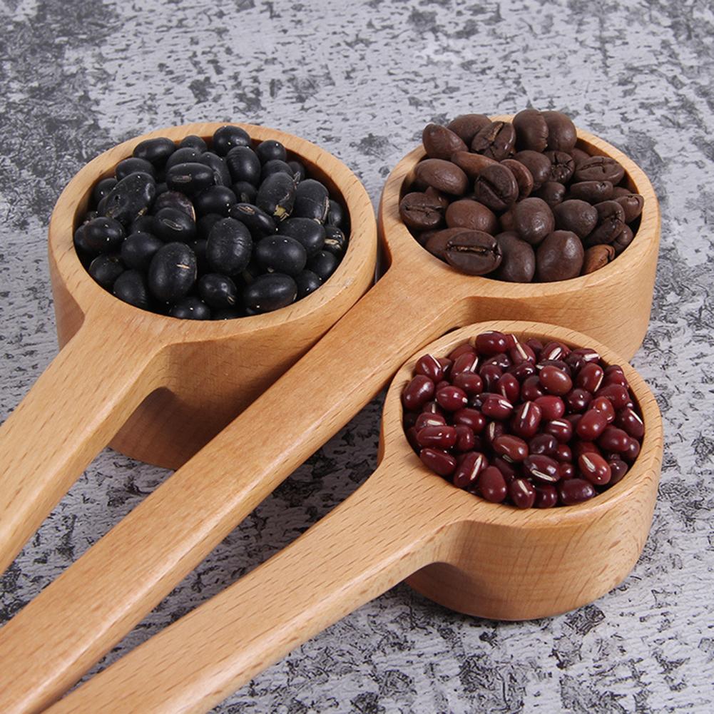 Gewürz Löffel Multifunktionale Lange Griff Holz Haushalt Kaffee Scoop für Küche