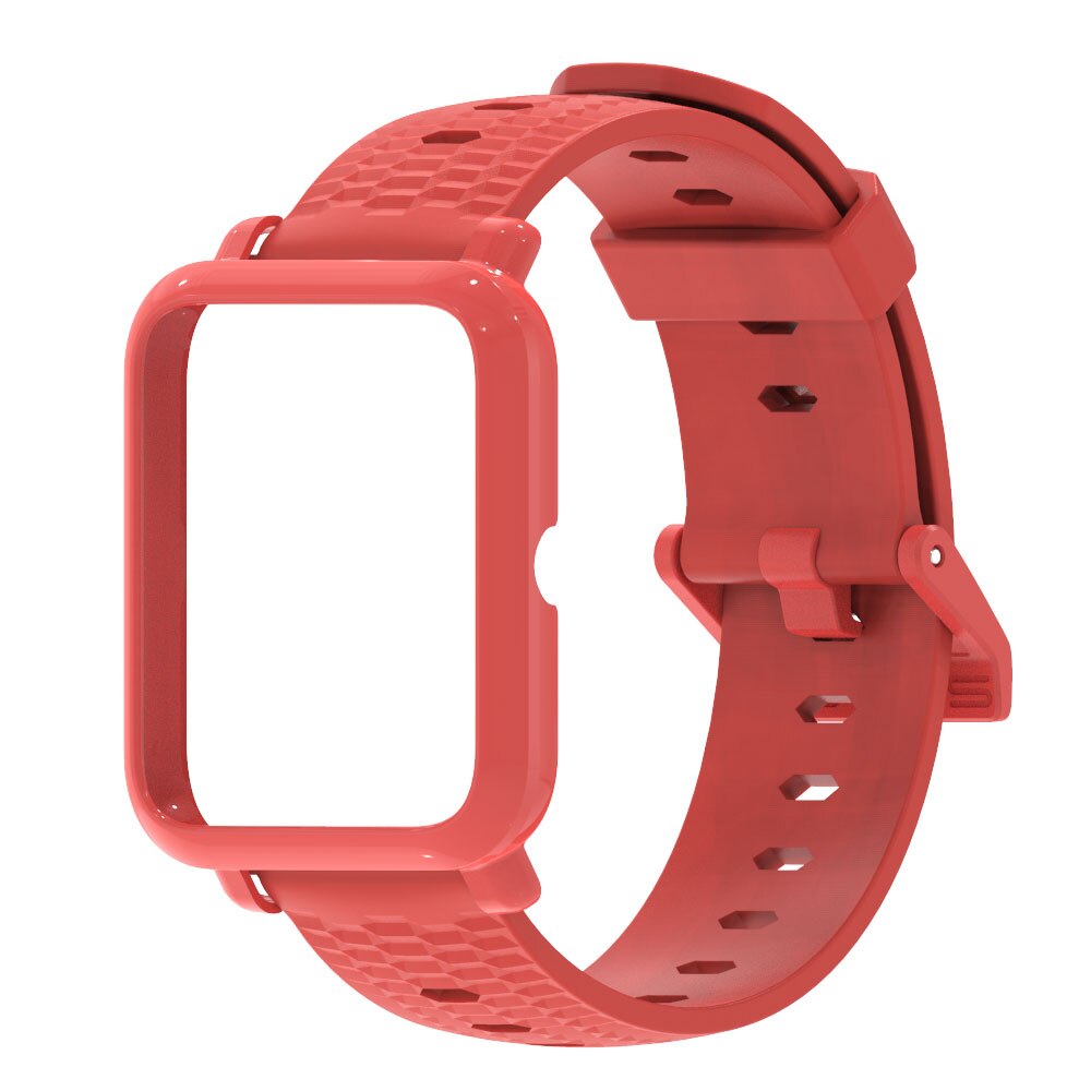 Handledsrem för huami amazfit bip s armband 20mm klockband skydd armband för amazfit bip 1s skyddsfodral för bip s: Röd 2