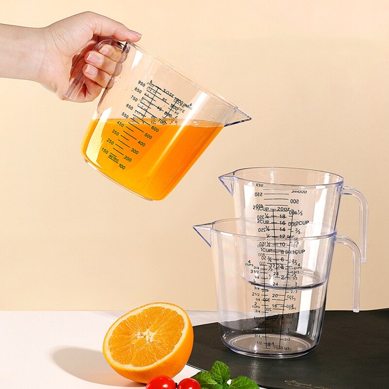 150/300/600/1000ml Measuring Cup Pour Spout Metering Cups Visual Scale Baking Tool Bakeware Kitchen Graduated Lab Supplies