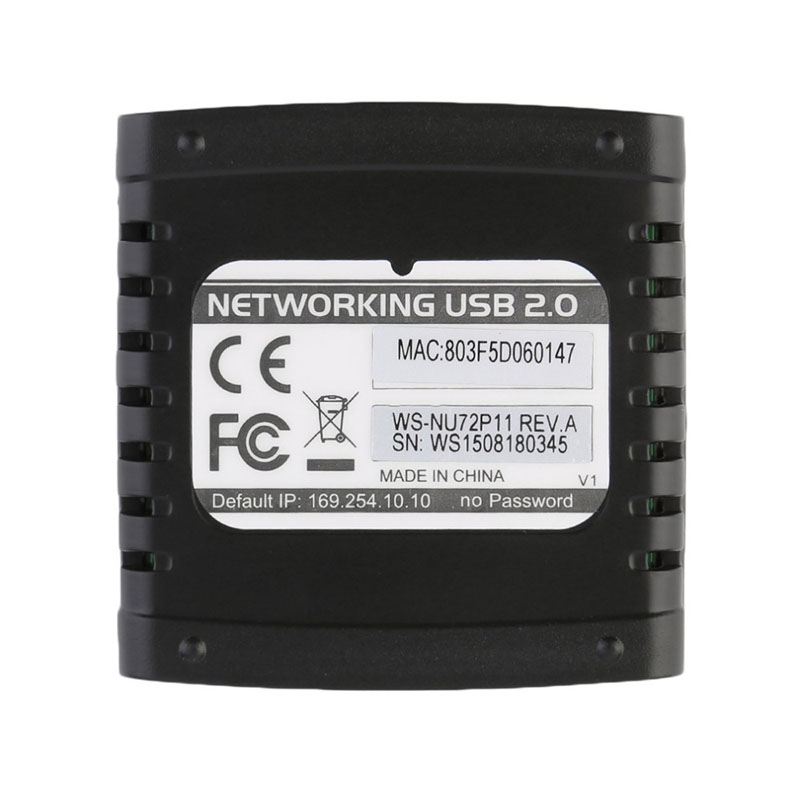 10/100Mbps Print Server Ethernet to USB 2.0 Network LPR LAN USB Print Server Adapter Printers Share black-SCLL