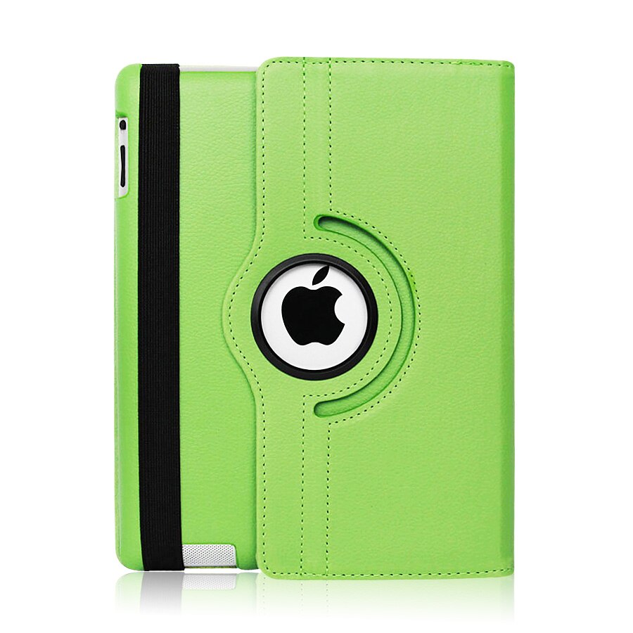 Case for Apple iPad 2 3 4 Magnetic Auto Wake Up Sleep Flip Litchi PU Leather Case Cover With Smart Stand Holder for iPad 2/3/4: green