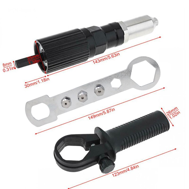 Rivet électrique sans fil, outil de rivetage d&#39;écrou, perceuse de rivetage sans fil, adaptateur Insert d&#39;écrou, outil multifonction à ongles, Rivet automatique