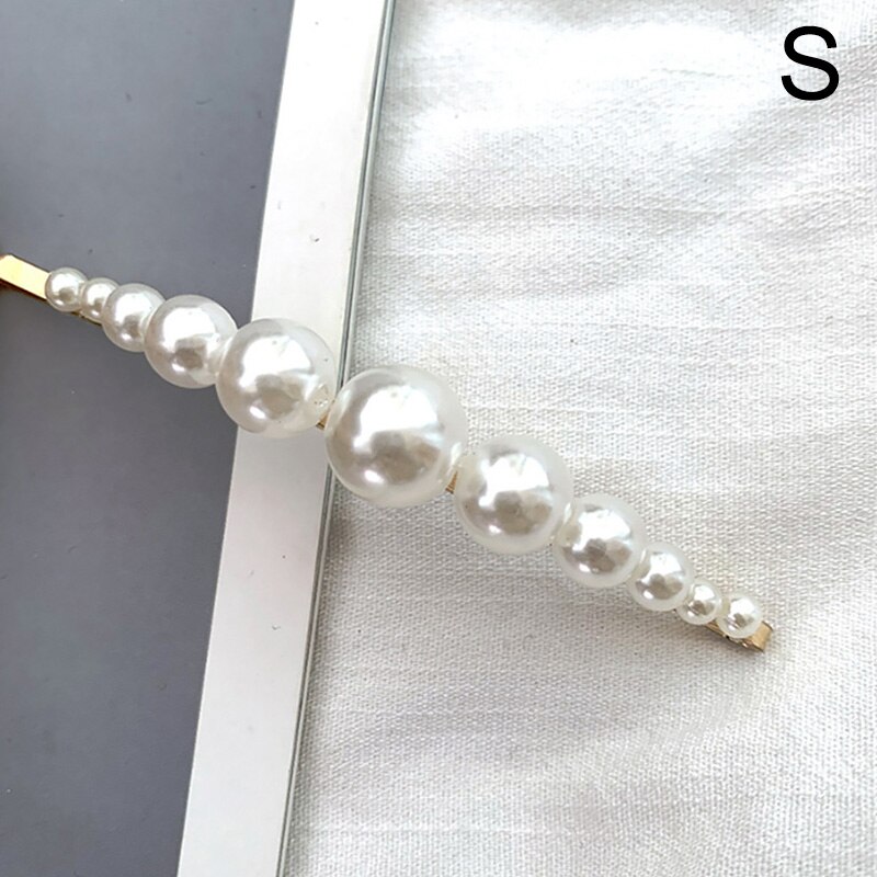 Full Pearl Hair Clips Pins For Women Girls Hairpins Barrette Korean Metal Hairgrip Hair Accessories: S