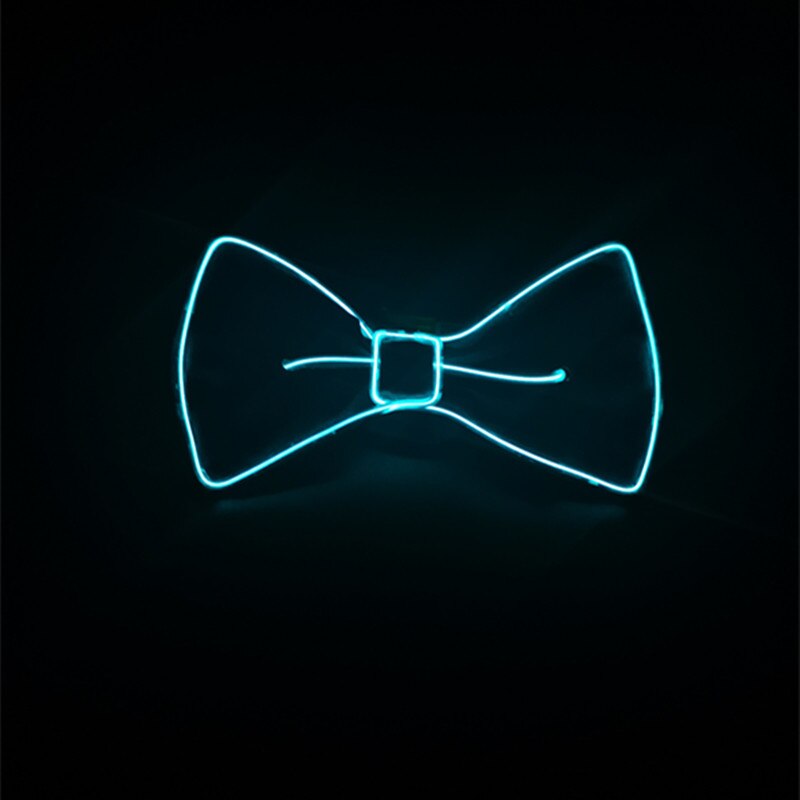Tirantes luminosos Led para hombre, pajarita, barra de música perfecta, iluminación Led, accesorios para actuaciones y fiestas de disfraces: tie ice blue