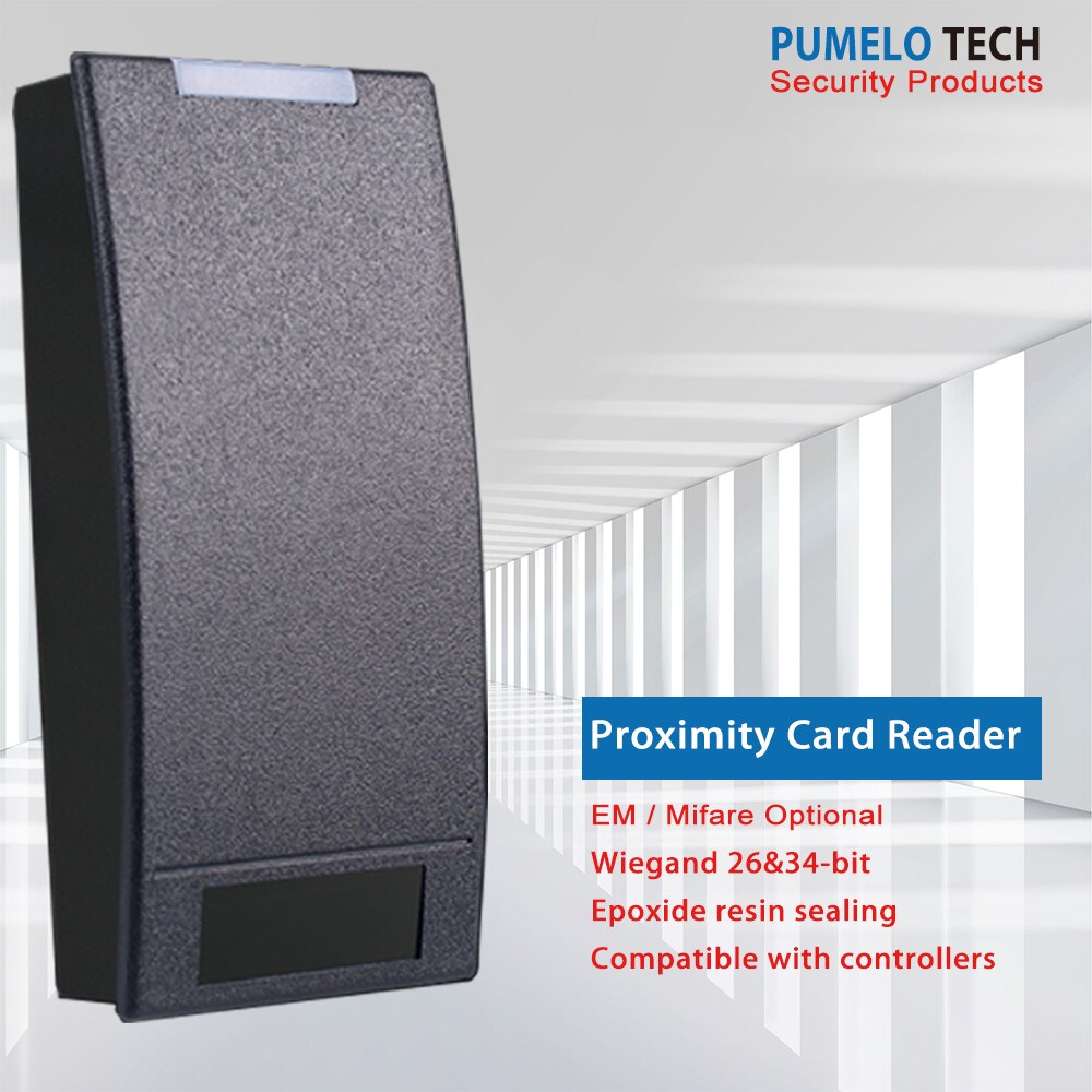 Pumelo security pt -r117 toegangscontrole proximity em-kaartlezer id-kaartlezer voor toegangscontrole aan deuren