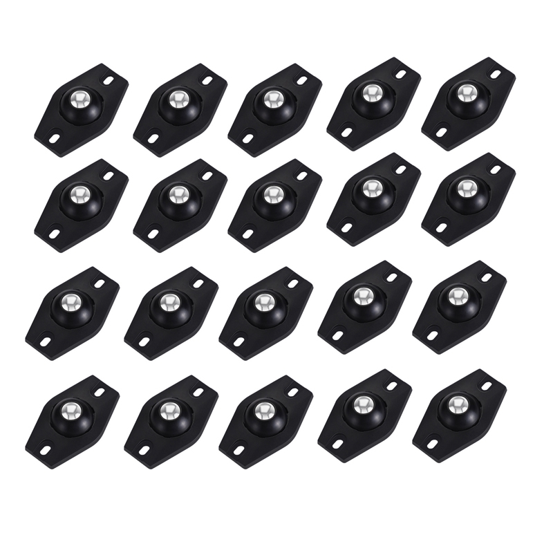 Self Adhesive Wheels For Storage Boxes 360 Degree Rotation Stainless Steel Pulley Ball Casters: black