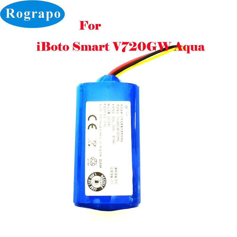 Neue 3400mAh Li-Ion Akku Für iBoto Smart V720GW Aqua Roboter Staubsauger Akkumulator