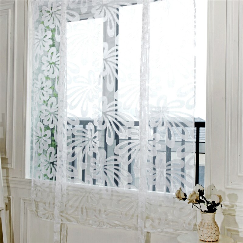 Tassels Voile Curtain Swags All Colours Pelmet Valance Net Curtains Voile Swag Flower Voile Curtain Partysu Floral Curtains