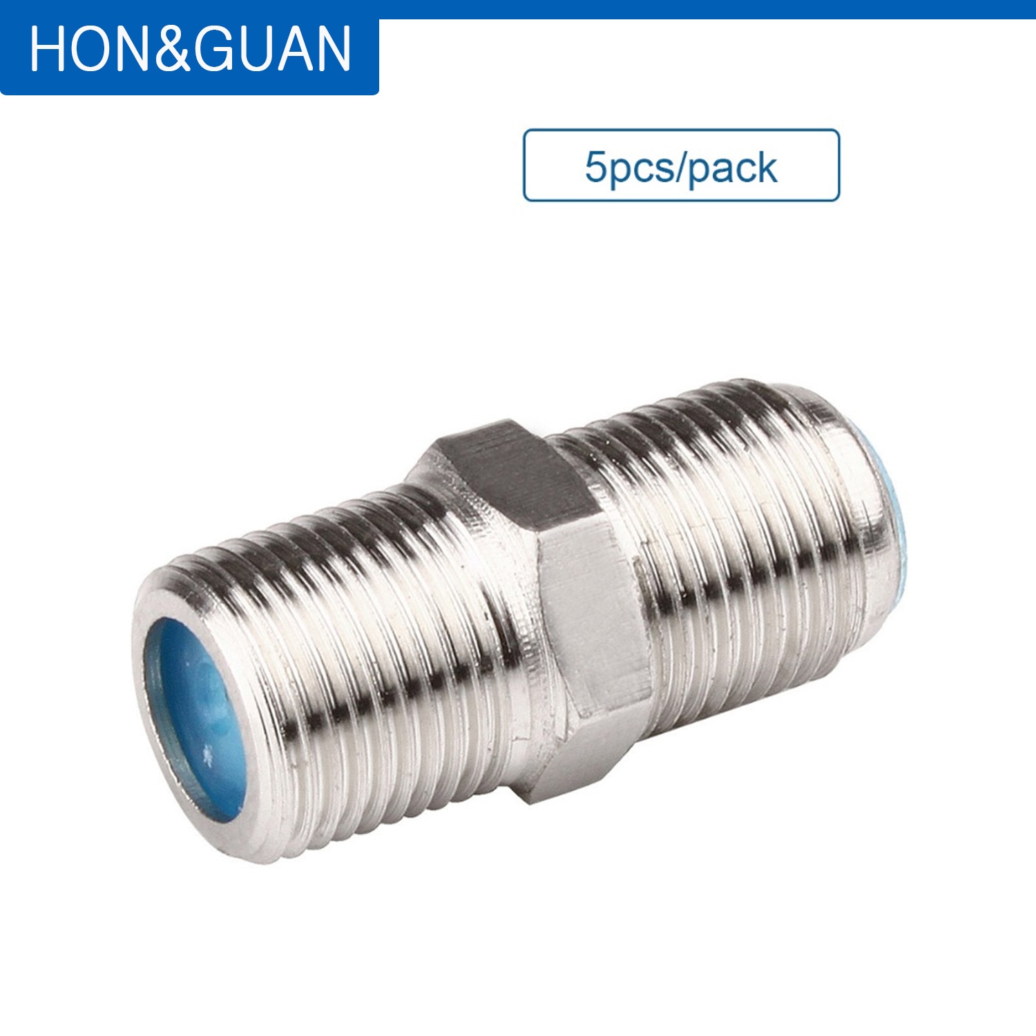 Hon &amp; Guan 5 Stks/pak F Type Koppeling Adapter Connector Female F/F RG6 Coax Coax Kabel