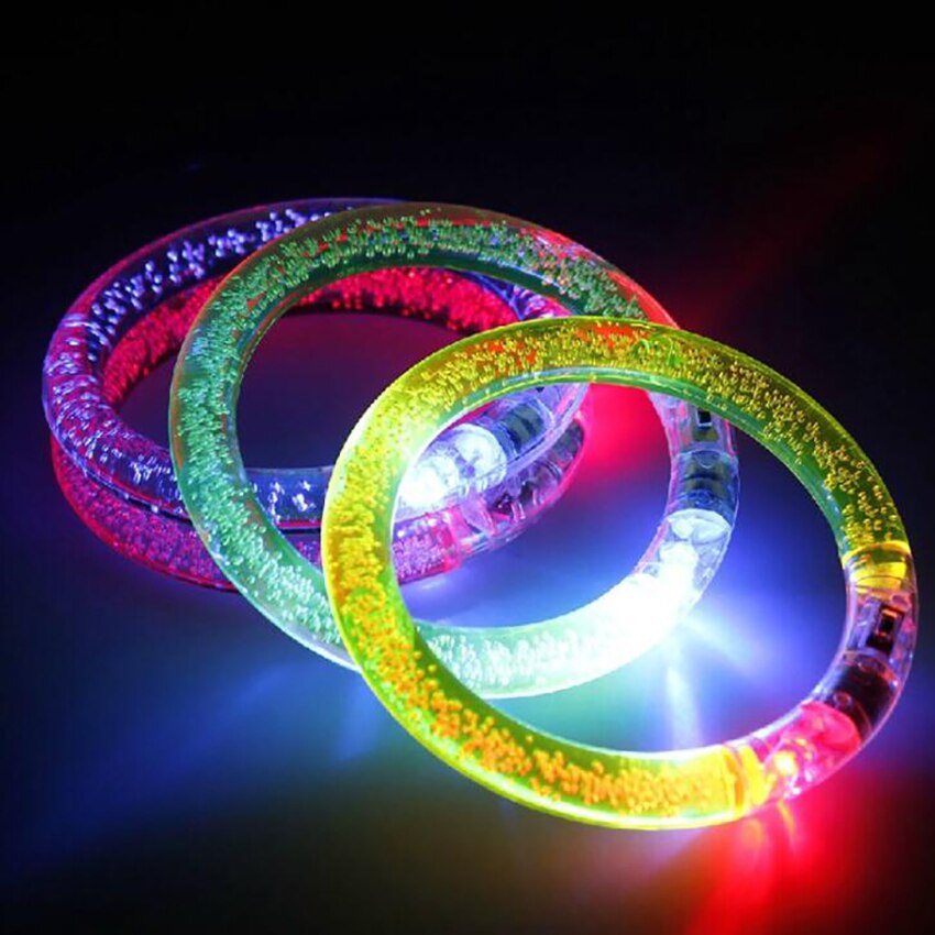 Boys Girls Fluorescence Stick Electronic LED Flash Bracelet Wrist Band Glow in The Dark, for Party, Wedding, Birthday Halloween