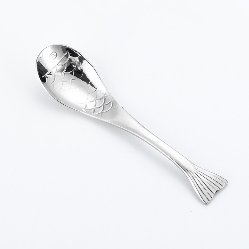 304 rostfria sked mini dessert kaffe honung matlagningsskedar små koreanska barn guld soppskedar set kökstillbehör: Silverren / S