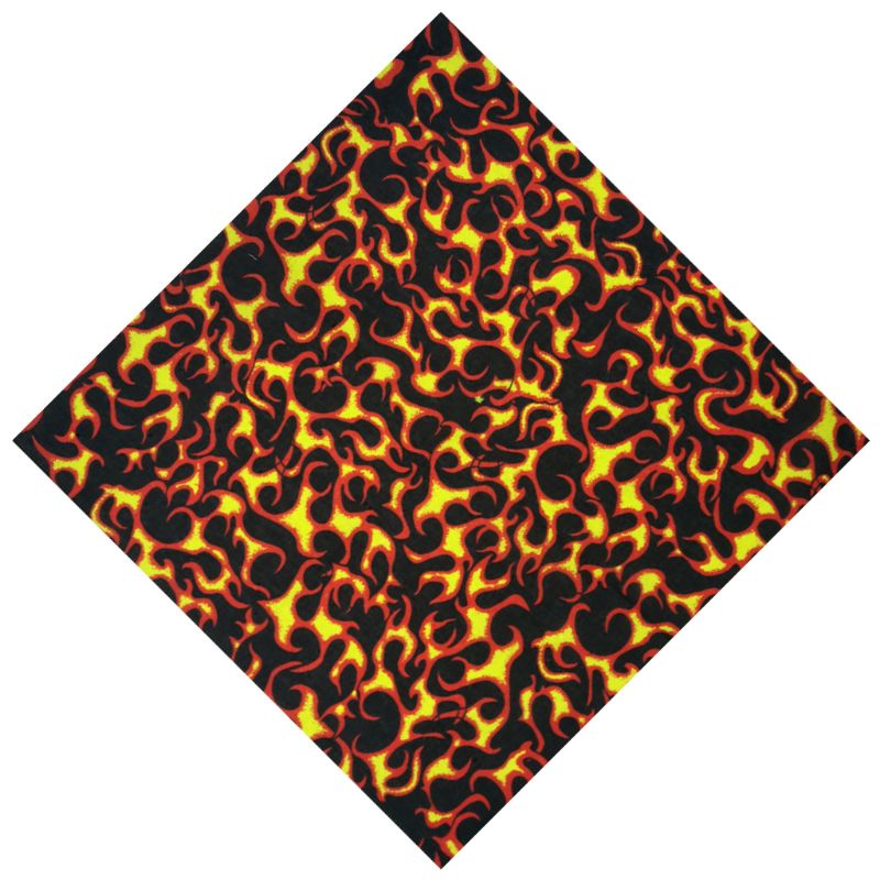 Foulard de motard japonais Harajuku, impression de feu, protection multi-usage, écharpe carrée sans couture, bandeau de moto Hip-Hop, cravate de cou