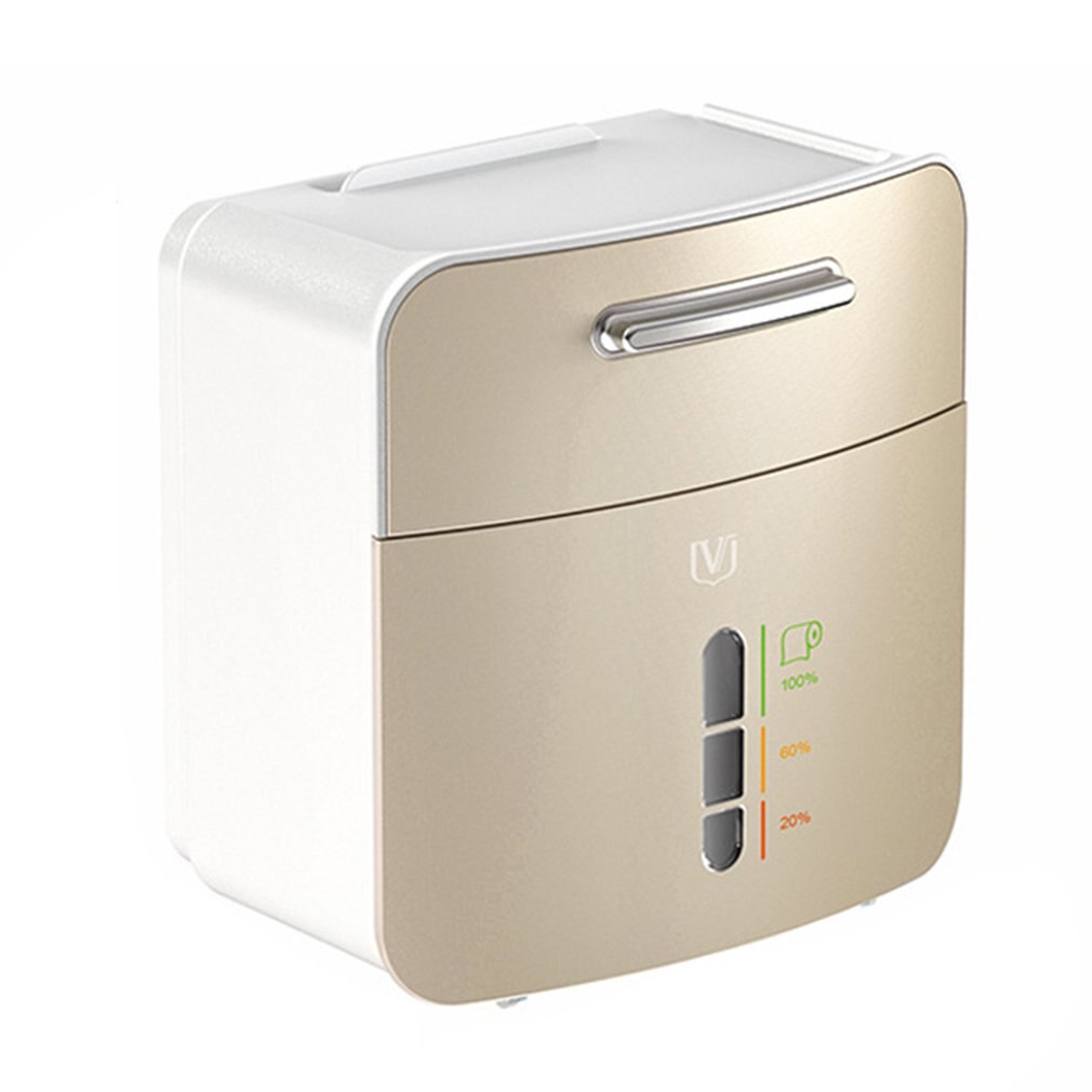 Toilet Paper Holder Waterproof Wall Mount For Toilet Paper Tray Roll Paper Tube Storage Box Tissue Box Shelf: gold