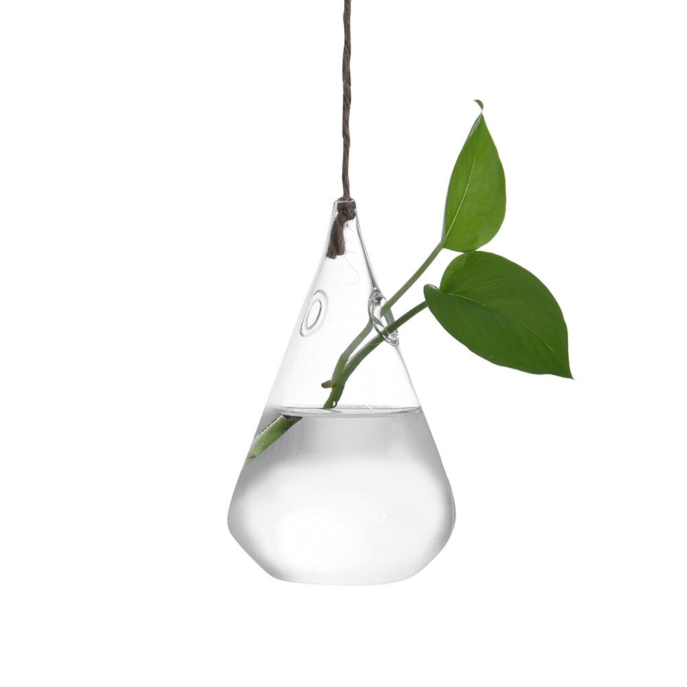 Jardín de casa, bola colgante de cristal, florero, planta, maceta, terrario, contenedor para decoración de fiestas y bodas, decoración colgante creativa: A