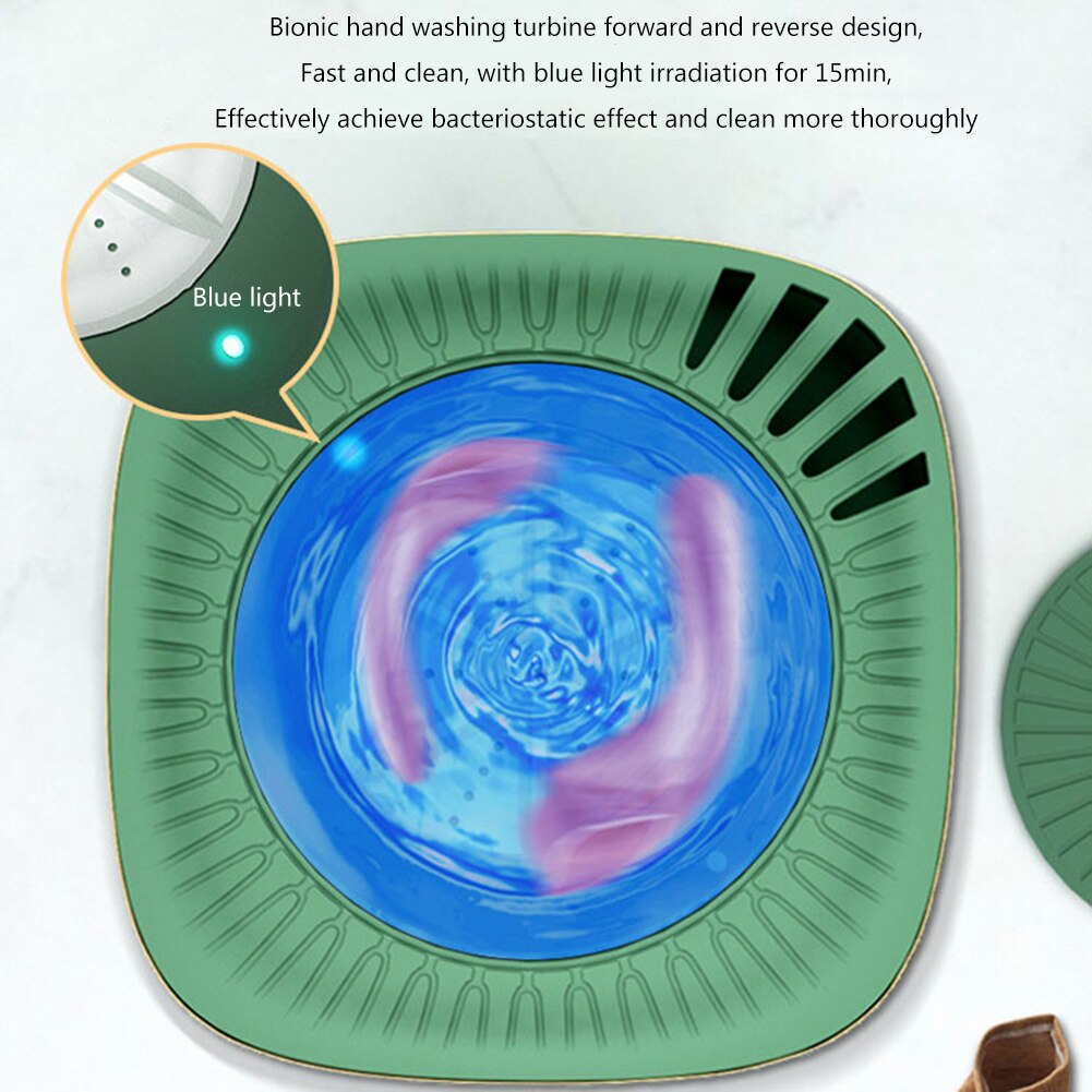 Portable Washing Machine 2.5L Capacity Small Underwear Sock Cleaning One-key Start Mini Washer for Travel Home