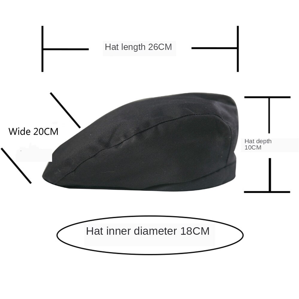 Chapeau de Chef Service alimentaire, uniforme de travail de cuisine café Restaurant, casquette élastique, chapeaux de serveur de barbier à imprimé de piment, 17 couleurs