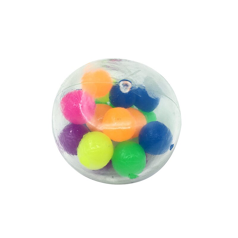 Clear Stress Ball Colorful Ball Autism Decompression Emotional Squeeze Relief Anxiety Fun Health Gadgets Adult Children: 1pcs