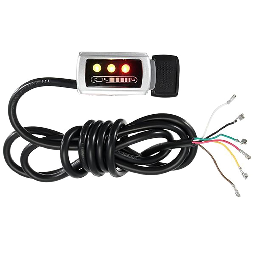 36V Electric Bike Scooter Handlebar Speed Battery Capacity Indicator Accelerator Thumb Throttle Speed Control