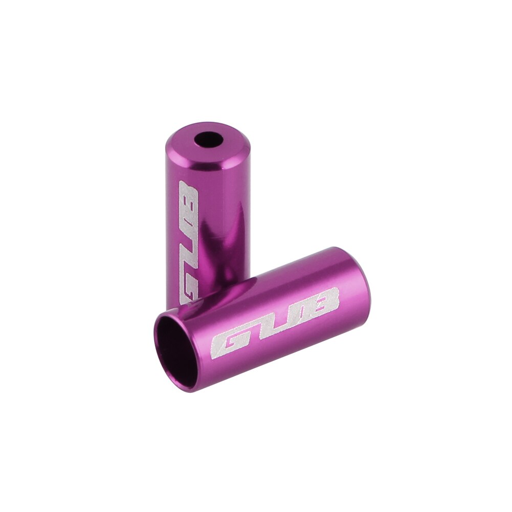 Gub 100 st aluminium cykelväxel bromsvajerhatt mountainbike racercykel bromsväxelvajer slang vajerskydd ändskydd tillbehör: 5mm broms-lila