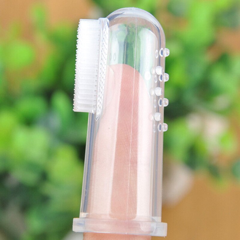 Baby Finger Toothbrush Silicon Toothbrush+Box Children Teeth Clear Soft Silicone Infant Tooth Brush Rubber Cleaning