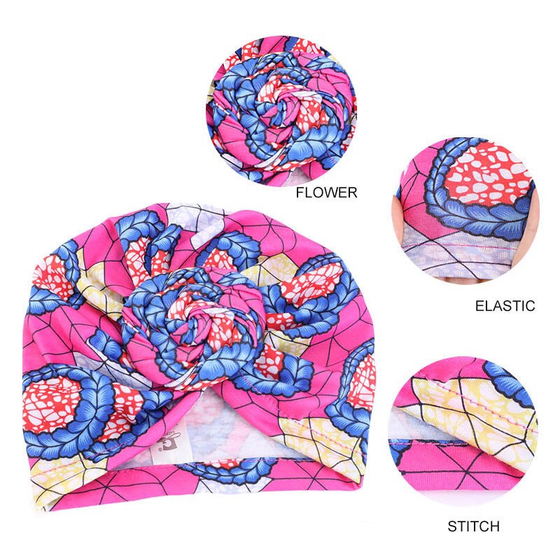 de chaleur africaine bébé populaire enfants beignet Bonnet noeud indien chapeau Parent enfant Extra grand sommeil casquette réglable Satin
