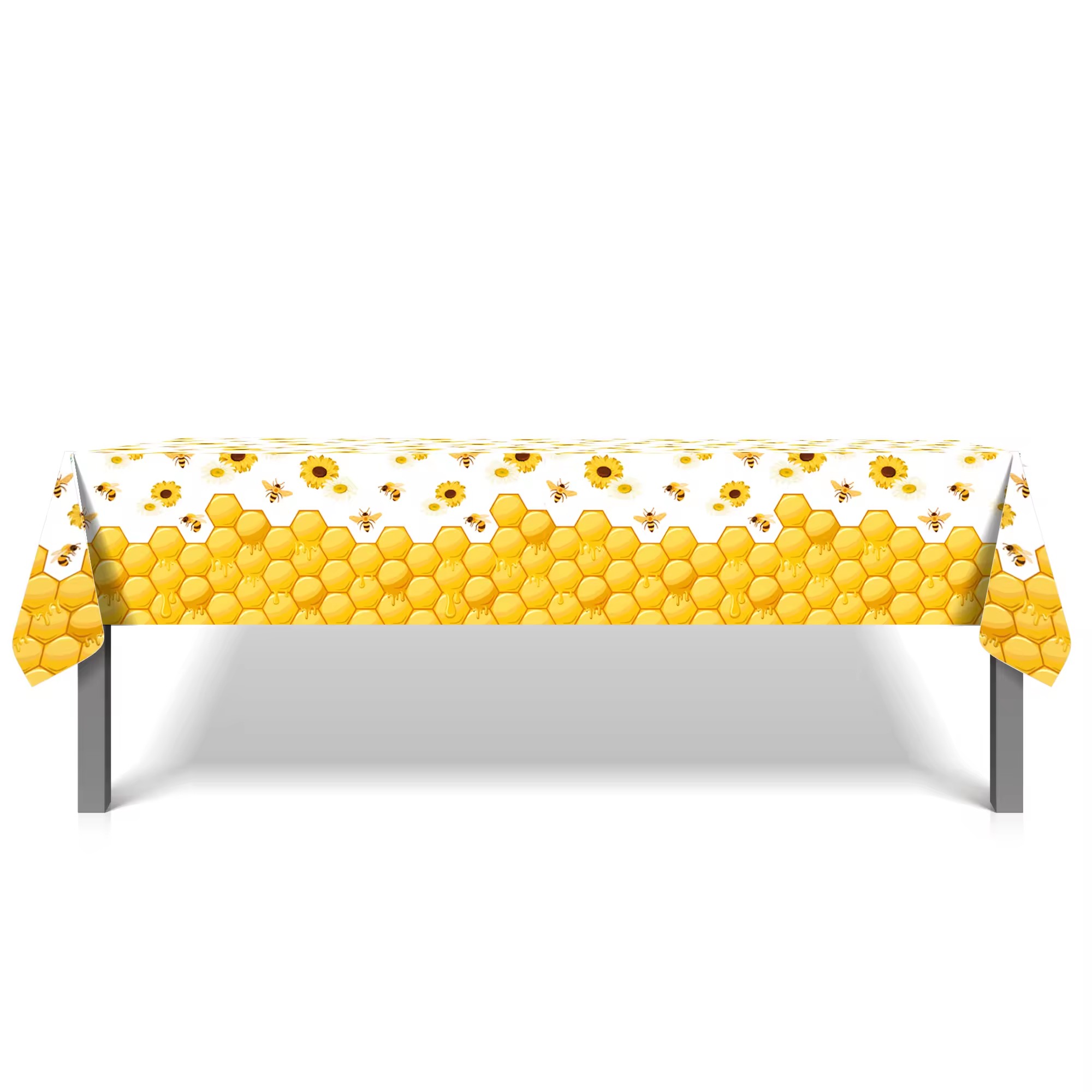 Honingbij Zonnebloem PE Tafelkleed Verjaardagsfeestje Decoraties Plastic Tafelkleed Wegwerp Camping Mat Feestartikelen