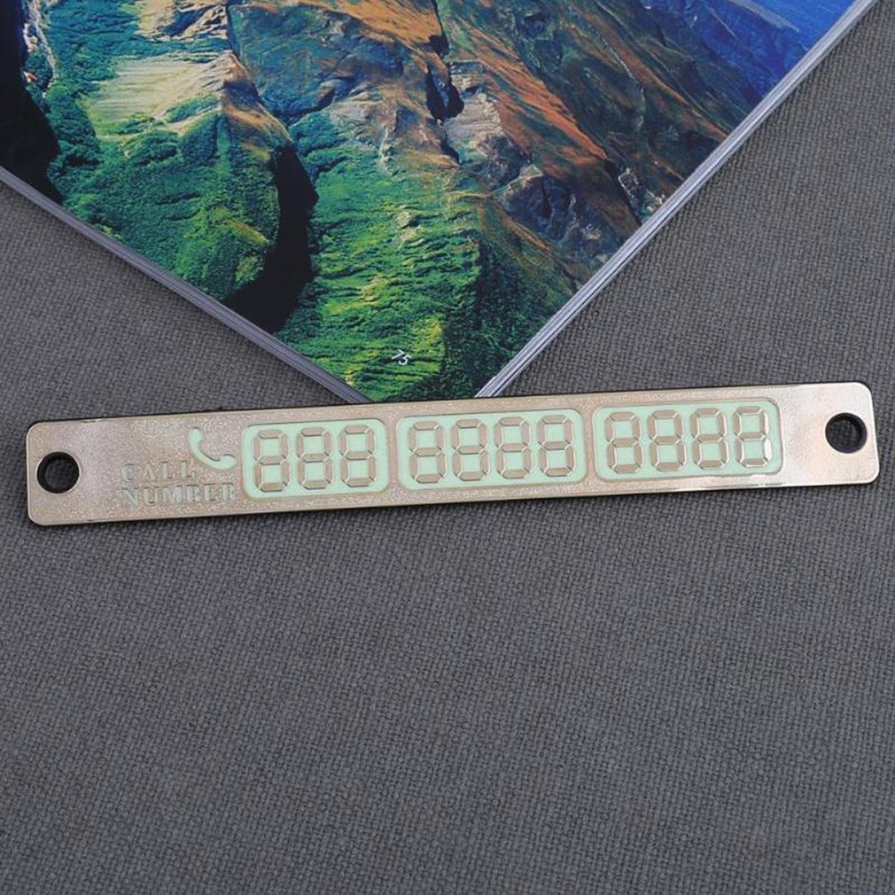 Luminous Parking Card, Car, , Temporary Mobile Phone Number Card, Mobile Phone Number Card Message