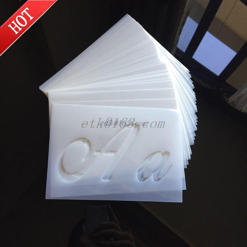 36pcs/set Letter Alphabet Stencil Painting DIY Drawing Template Craft Painting Scrapbooking Stamping Embossing Album Card Templa