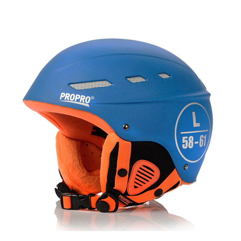 Ski Helm Erwachsene Unisex ABS Shell + EPS Füllstoff Einstellbare Kopfumfang Hohe Anti-Kollision Belüftung Ski Reiten Helm: Blau / M(54-57cm)