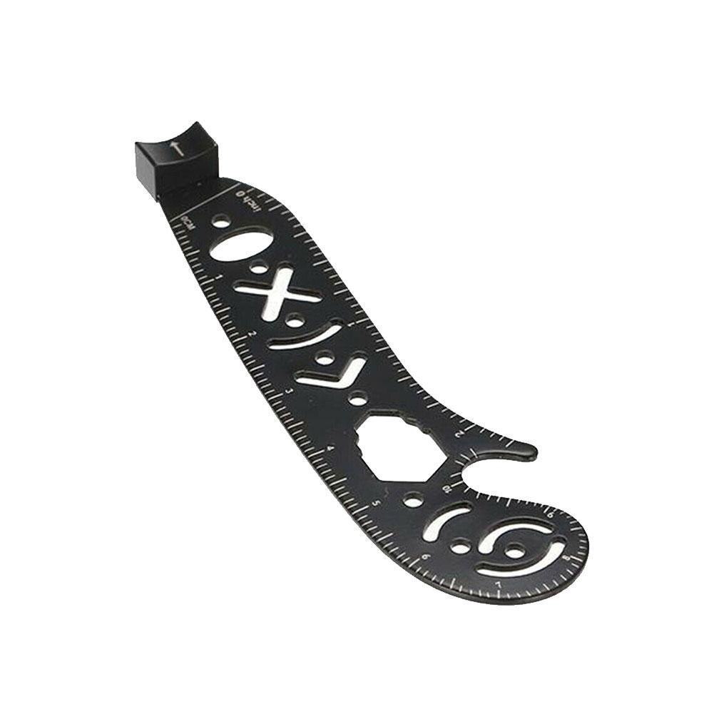 Ultimate Tool Mini Protractor Combo-Circles Patterns Ruler Drawing Drawing Curved Metallic O4C0
