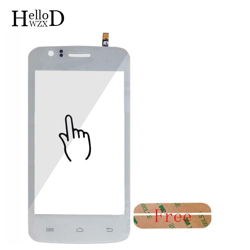 4.0 ''Telefone Toque Vidro Frontal Lente Tela Sensível Ao Toque Para Explay Atom Tela de Toque Sensor de Toque Digitador de Vidro Painel + 3 3M Adesivo