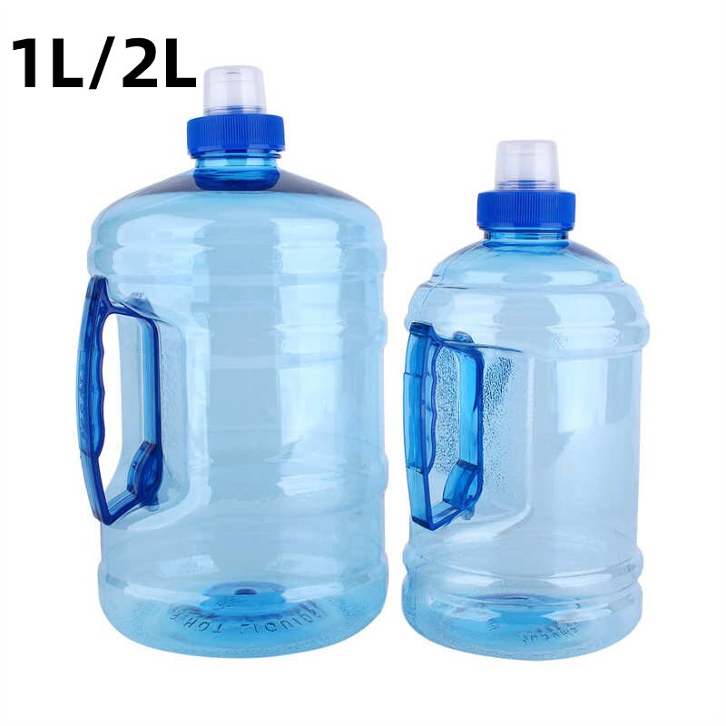 1L 2L Draagbare Training Water Fles Grote Capaciteit Camping Outdoor Sport Reizen Drinkfles Running Sport Fles