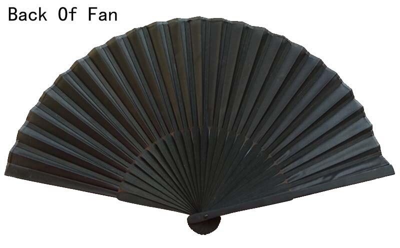 Chinese Stijl Zwarte Hand Vouw Fan Vintage Vouwen Fans Handgemaakte Ambachten Wanddecoratie Relax Kit Dance Wedding Party Favor