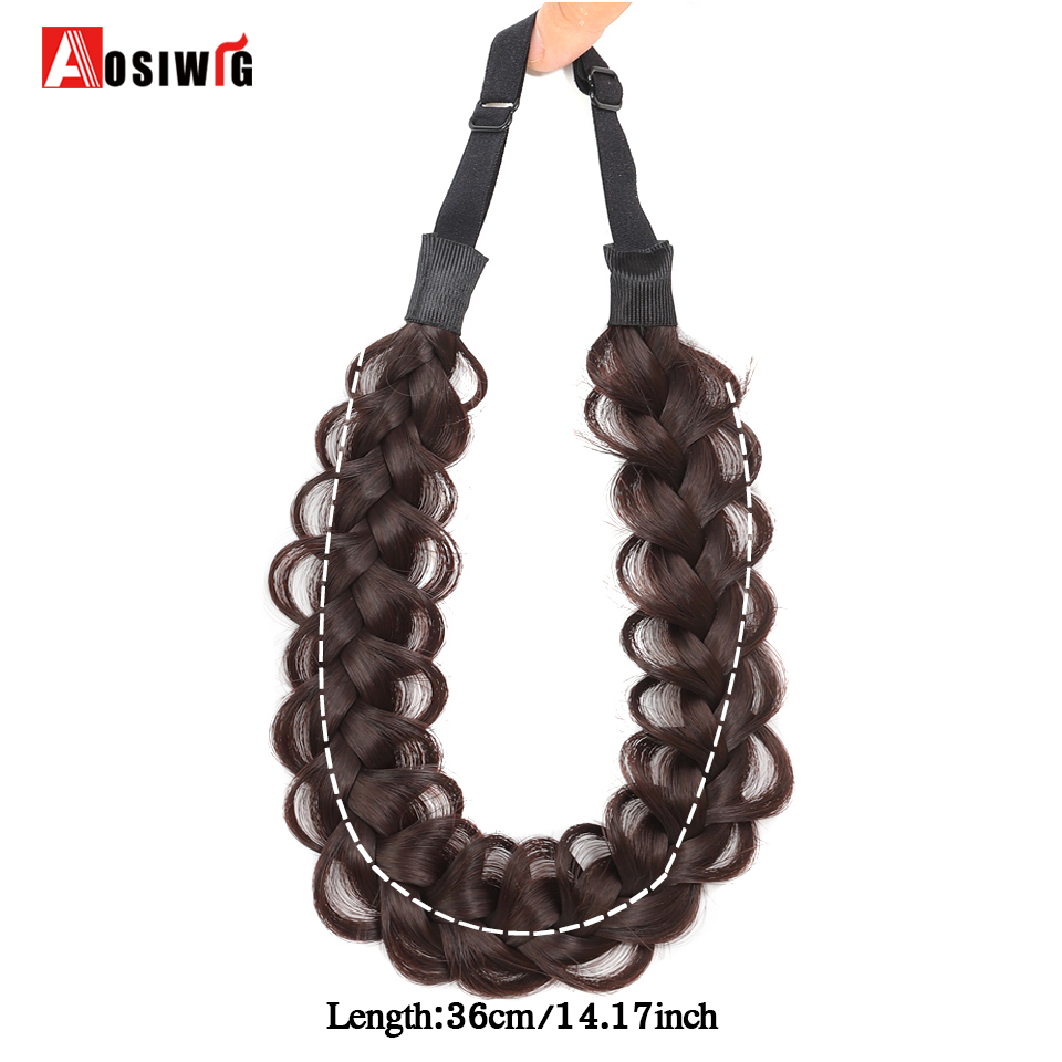 Accesorios para el cabello de para mujeres y niñas, peluca sintética, bandas para el cabello, diadema Vintage, trenzas, diademas, accesorios para peluca de cabello